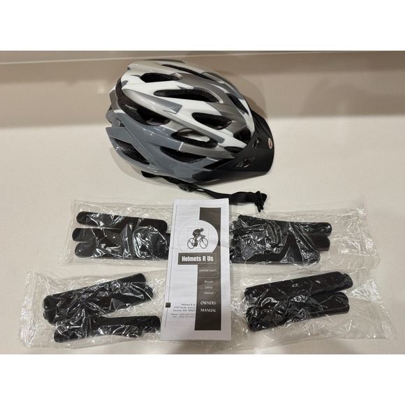 Bell Dart Adult Bicycle Helmet Grey White Adjustable 53-60cm M383 817169 - Picture 7 of 10